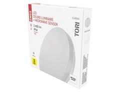 EMOS LED přisazené svítidlo TORI s pohyb. čidl., kr. 24W n.b., IP54