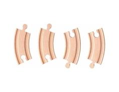 Woody 102190559 Kulaté koleje krátké 4ks 