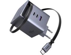 UGREEN 100W GaN 2xUSB-C/USB-A+zat.kabel 