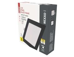 EMOS LED vestavné svítidlo NEXXO, čtvercové, černé, 12,5W, se změnou CCT