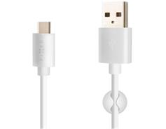 FIXED USB/USB-C kabel, USB 2.0, 2m,bílý 