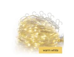 LED vánoční drop řetěz – záclona, 2,9x2 m, venkovní i vnitřní, teplá bílá, programy