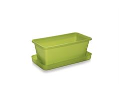 Truhlík malý s miskou - jablečná zelená 20 cm 
