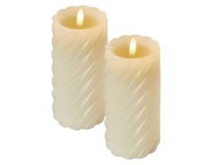 EMOS LED dekorace – vosková svíčka, 17 cm, 2x AAA, vnitřní, teplá bílá, 2 ks, časovač