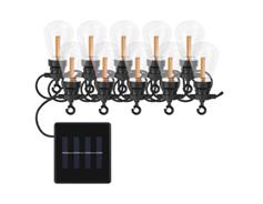 EMOS LED řetěz se solárním panelem – 10x párty žárovky, 5 m, venkovní i vnitřní, vintage