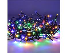 Solight LED venkovní vánoční řetěz, 200 LED, 20m, přívod 5m, 8 funkcí, časovač, IP44, 1V102-M-1