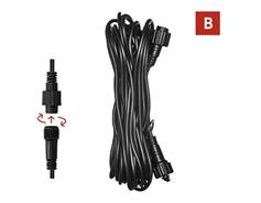EMOS Prodlužovací kabel pro spojovací řetězy Premium černý, 10 m, venkovní i vnitřní