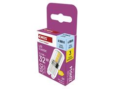 EMOS LED žárovka Classic JC / G9 / 2,5 W (32 W) / 350 lm / studená bílá 