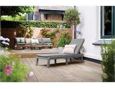 Keter Lehátko Keter Atlas šedé s polstrem