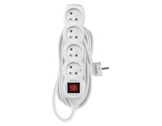 EMOS Prodlužovací kabel 7 m / 4 zásuvky / s vypínačem / bílý / PVC / 1,5 mm2