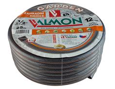 Hadice Garden černá neprůhledná s oranžovým páskem Valmon -1/2",role 25 m(12bar)