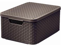 Curver Box Curver Style M 18L s víkem tmavě hnědý