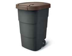 Prosperplast Popelnice Prosperplast Wheeler 110 l antracit s hnědým víkem