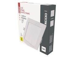 EMOS LED vestavné svítidlo NEXXO, čtvercové, bílé, 18W, neutrální bílá
