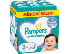 PAMPERS PLENKY AKTIVE BABY VEL. 3/208 KS 