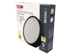 EMOS LED přisazené svítidlo NEXXO, kruhové, černé, 21W, se změnou CCT