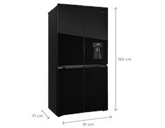 CONCEPT Americká lednice s dávkovačem vody LA8891bc BLACK