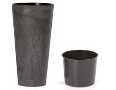 Prosperplast Květináč Prosperplast TUBUS SLIM BETON EFFECT antracit 25 cm 
