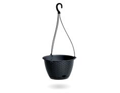 Prosperplast Květináč Prosperplast RATOLLA ROUND W antracit závěsný 21,5cm 