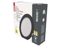 EMOS LED vestavné svítidlo NEXXO, kruhové, černé, 12,5W, se změnou CCT