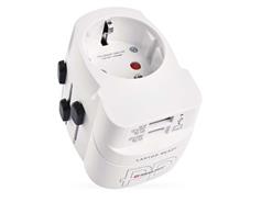 SKROSS Cestovní univerzální adaptér do zahraničí (Amerika, Asie, Afrika), 1×USB-C, 1×USB-A