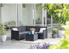 Keter Zahradní nábytek Keter Elodie 5místný set s úložným stolem grafitový