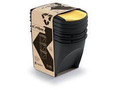 Prosperplast Odpadkový koš Prosperplast SORTIBOX 3 x 25 l recyklovaný černý