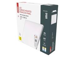 EMOS LED přisazené svítidlo IRVI, čtvercové 18W frameless, stmív. se změnou CCT, CRI>95