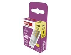 EMOS LED žárovka Classic JC / G9 / 4,3 W (48 W) / 600 lm / teplá bílá