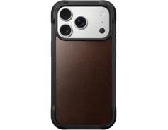 NOMAD Rugged Leather Case iPhone 17 Pro Brown