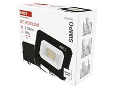 EMOS LED reflektor SIMPO 10 W, černý, neutrální bílá