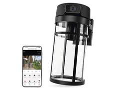 EMOS GoSmart Venkovní otočná kamera IP-1300 LANTERN s WiFi a světlem, černá