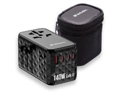 VERBATIM GaN III adapter 2xUSB-C 140W/1xUSB-A 18W