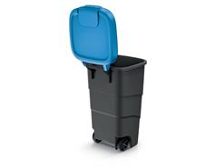 Prosperplast Popelnice Prosperplast Wheeler 110 l antracit s modrým víkem