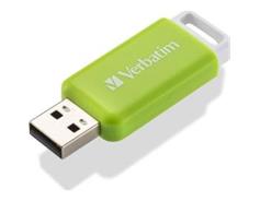 VERBATIM 32GB USB Flash 2.0 DataBar Grn 