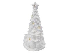 EMOS LED keramický stromek se sněhuláky, 33,5 cm, 2x AA, vnitřní, teplá bílá