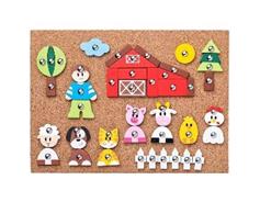 Woody 102190701 Korková deska - zvířátka 