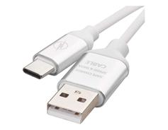 EMOS Nabíjecí a datový kabel USB-A 2.0 / USB-C 2.0, 1 m, bílý