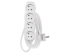 EMOS Prodlužovací kabel 2 m / 4 zásuvky / bílý / PVC / 1 mm2