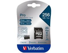 Verbatim Pro microSDXC 256GB V30 U3