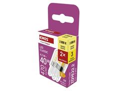 EMOS LED žárovka Classic JC / G9 / 4,2 W (40 W) / 470 lm / teplá bílá / 2 ks