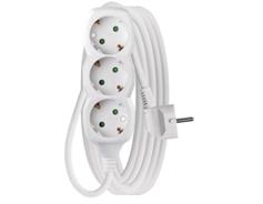 EMOS Prodlužovací kabel 5 m / 3 zásuvky / bílý / PVC / 1,5 mm2