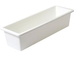 Truhlík hladký - bílý 40 cm