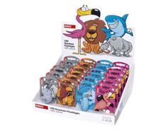 EMOS LED klíčenka – exotická zvířata se zvukem na LR54, 24 ks, display box