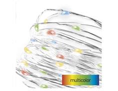 EMOS LED vánoční nano řetěz, 1,9 m, 2x AA, vnitřní, multicolor, časovač