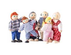 Woody 102190620 Panenky do domečku, 6 ks 