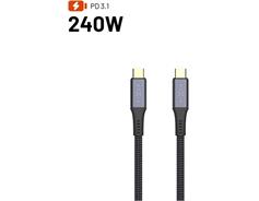 FIXED kabel USB-C/C 2 m FIXDBP2-CC2-BK