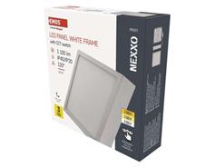 EMOS LED přisazené svítidlo NEXXO, čtvercové, bílé, 12,5W, se změnou CCT