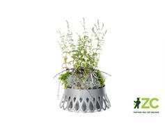 Žardina samozavlažovací Roseta - stříbrná 40 cm 