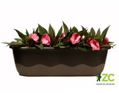 Truhlík samozavlažovací Mareta - čokoládová + bronzová 60 cm